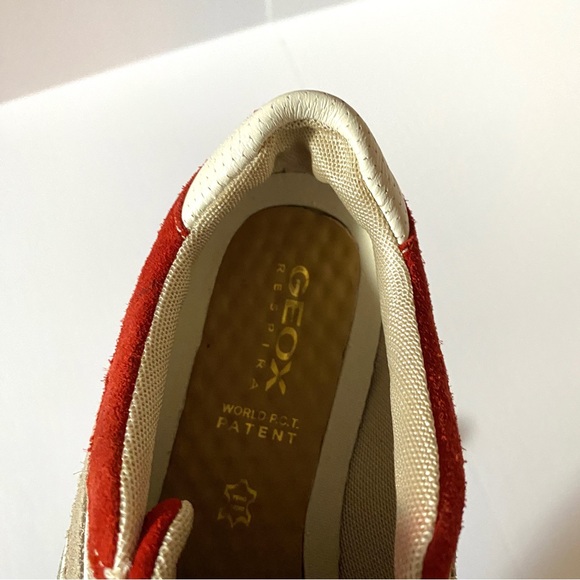 Geox Women's Sneakers - Red, White, and Tan - Picture 3 of 5